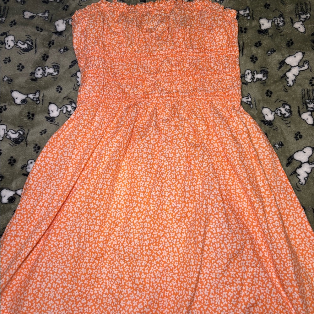 Wild Fable Orange Patterned Dress